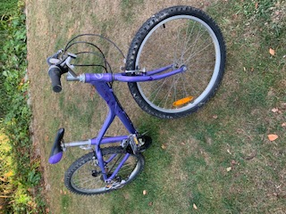Purple Giant Taffy 225 child’s unisex mountain bike. 22.5” wheels and 12.5” stem. 15 gears.